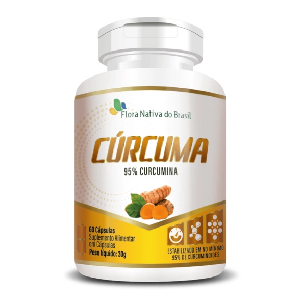 Cúrcuma, 95% Curcuminóides, 60 Cápsulas, Flora Nativa