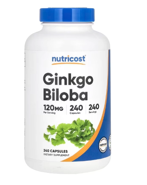 Ginkgo Biloba 120mg, 240 Cápsulas, Nutricost