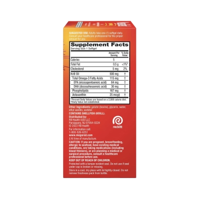 Krill Oil Ômega 3, Coração, Memória e Vitalidade Diária, 90 Softgels, MegaRed