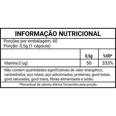 Vitamina D3, 2000UI, 60 Cápsulas, Flora Nativa