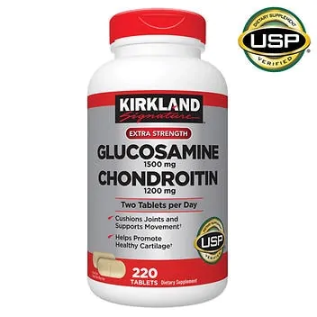 Glucosamina 1500mg E Condroitina 1200mg, 220 Tablets, Kirkland