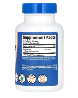 Berberina, 600mg, 60 Cápsulas, Nutricost
