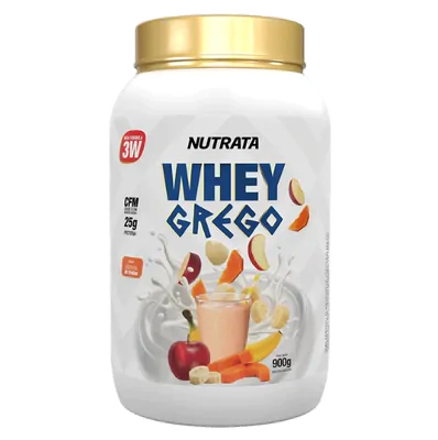 Whey Grego, Sabor Vitamina de Frutas, 900g, Nutrata