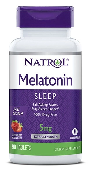 Melatonina 5mg, Sublingual, Fast Dissolve, 90 comprimidos, Natrol