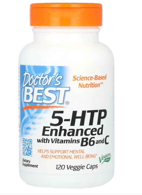 5-HTP 100mg, com Vitamina B6 e C, 120 Cápsulas, Doctor&#039;s Best