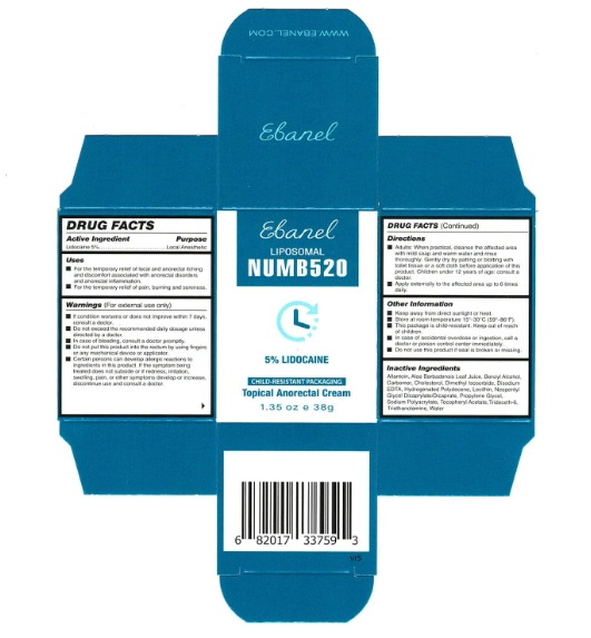 Lidocaína, Creme Anestésico Tópico, Força Máxima, Alívio Da Dor, Ebanel