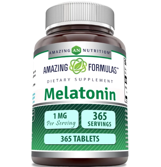 Melatonina 1mg, 365 Comprimidos, Amazing Formulas