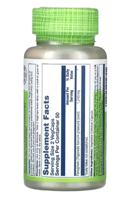 Fenugreek,  Feno-grego, 620mg,  100 VegCaps, Solaray