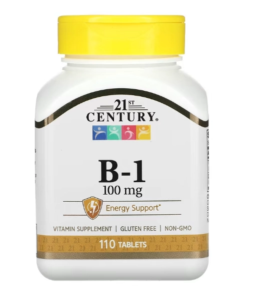 Vitamina B1, 100mg, 110 comprimidos, 21st Century