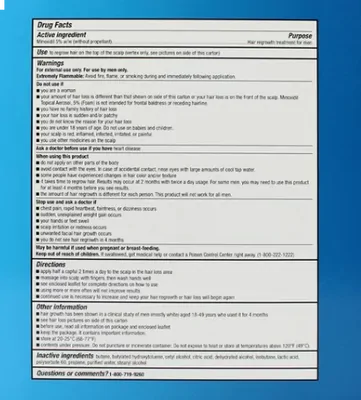 Minoxidil for Men, Aerosol foam, 60g, Kirkland