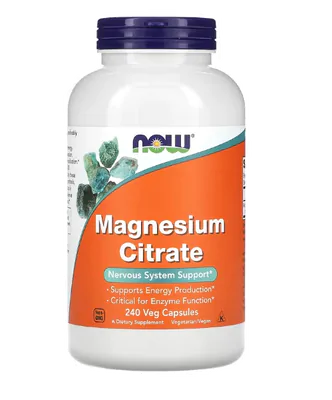 Magnésio Citrate, 240 Cápsulas, Now