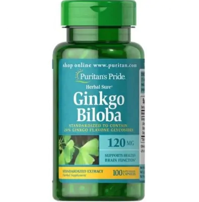 Ginkgo Biloba, 120mg, 100 Cápsulas, Puritan's Pride