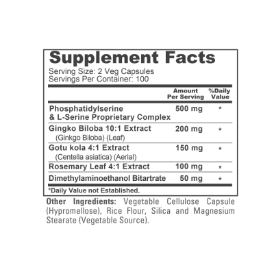 Phosphatidylserine (Fosfatidilserina), Complexo para Memória, 1000mg, 200 Cápsulas, NusaPure