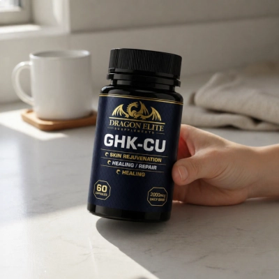GHK-CU 2000mcg, Peptídeo de Cobre, 60 Cápsulas, Dragon Elite