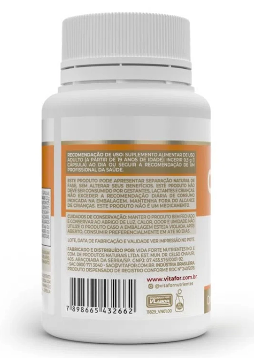 Cúrcuma Plus, 130mg, 60 Cápsulas, Vitafor