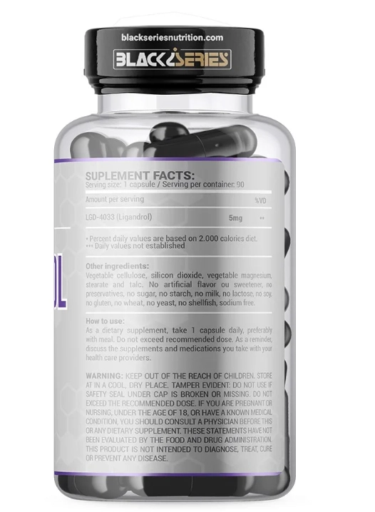 Ligandrol LGD-4033, 5mg, 60 Cápsulas, Black Series