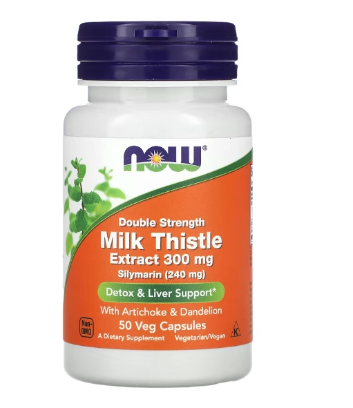 Milk Thistle, Silymarin Dosagem Dupla, 300mg, 50 Capsulas, Now