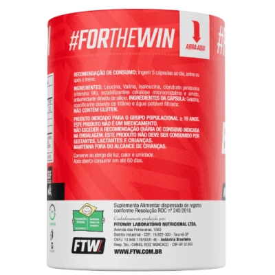 BCAA  1.000  2:1:1, 60 Cápsulas, FTW