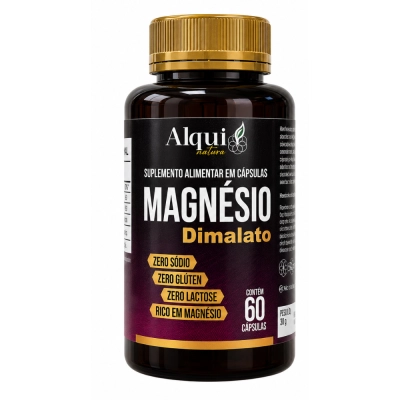 Magnésio Dimalato, Disposição, Recuperação Muscular e Bem-Estar Diário, 60 Cápsulas, Alquimia