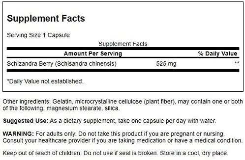 Full Spectrum Schizandra Berries 525mg, 90 Cápsulas, Swanson