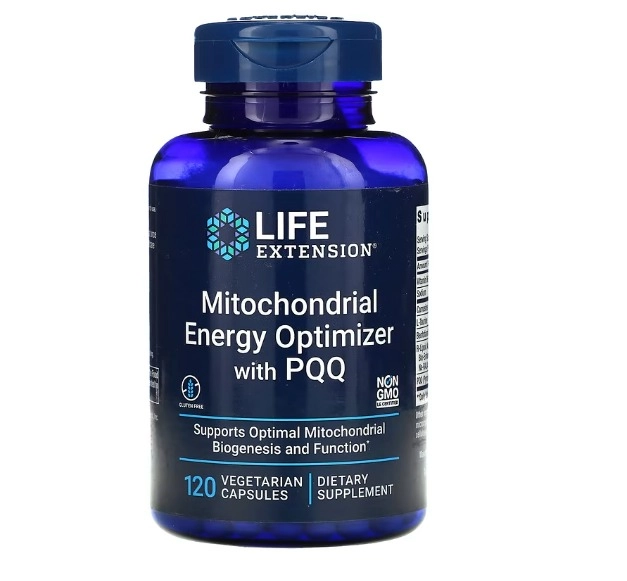 Mitocondrial com PQQ 10mg,  Otimizador de Energia, 120 Cápsulas, Life Extension