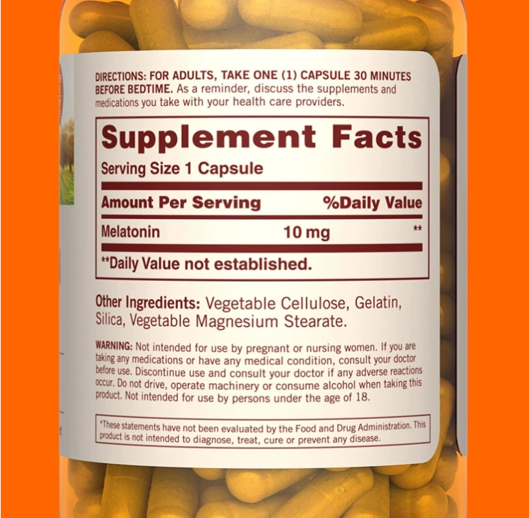 Melatonina 10mg, 90 Cápsulas, Sundown