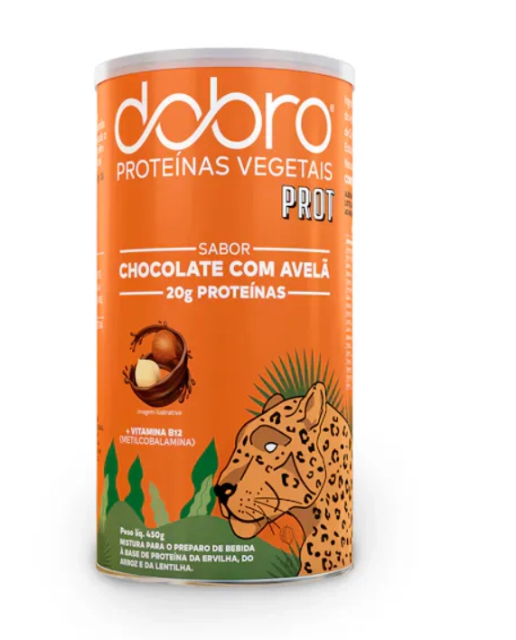Proteína, Sabor Chocolate com Avelã, 450g, Dobro
