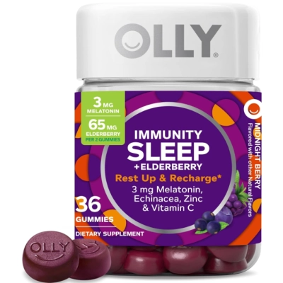 Immunity Sleep + Sabugueiro, Gomas para Sono e Imunidade, 36 Gummies - OLLY