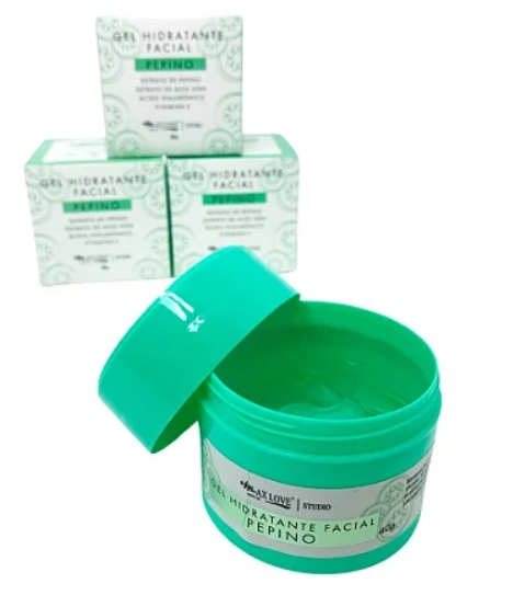 Gel Hidratante Facial Pepino, 30g, Max Love