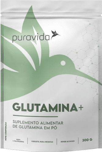Glutamina, 300g em Pó, Puravida