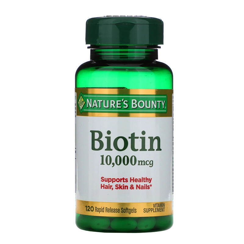 Biotina, 10.000mcg, 120 Cápsulas, Nature's Bounty