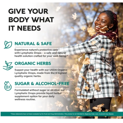 Organic Lymphatic Drainage, Suporte imunológico, Limpeza e Desintoxicação, 59ml, Nutraharmony