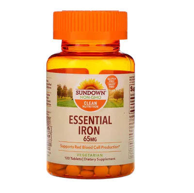 Ferro Essencial, 65 mg, 120 Comprimidos, Sundown