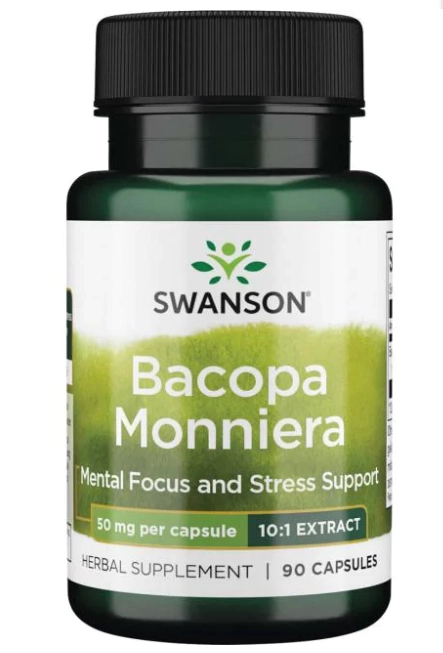 Bacopa Monniera 50mg,  90 cápsulas, Swanson