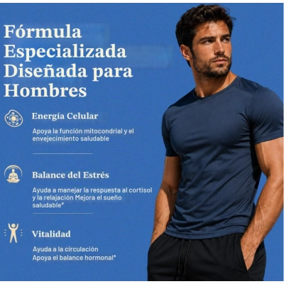 NAD+  com Trans-Resveratrol  para Homens, 120 Cápsulas, Totaria Health