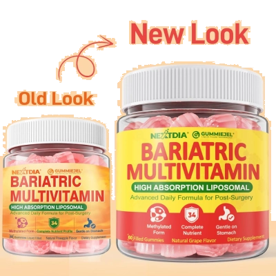 Multivitamínico Bariátrico em Gomas Lipossomais com Ferro, 60 Gomas, NextDia