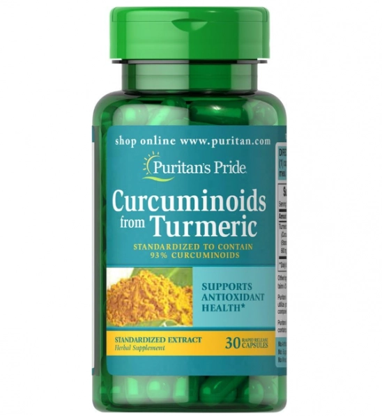 Curcuminoides, Extrato de Açafrão, 538mg, 30 Cápsulas, Puritan's Pride