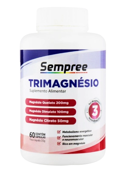 Sempree Tri Magnésio 350mg, 60 Capsulas, Alquimia