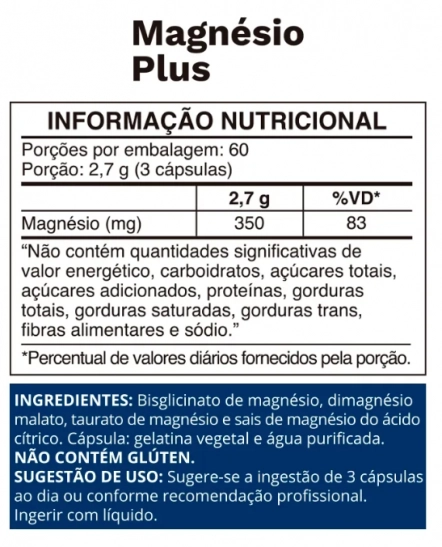 Magnésio Plus, 900mg, 180 cápsulas, Ocean Drop