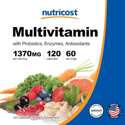 Multivitamínico com Probióticos, 120 Cápsulas, Nutricost 