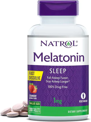 Melatonina 1mg, Fast Dissolve, 200 Comprimidos, Natrol