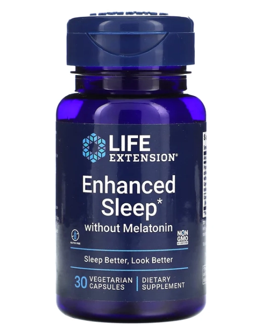 Enhanced Sleep, Sono Tranquilo sem Melatonina, 30 Cápsulas, Life Extension