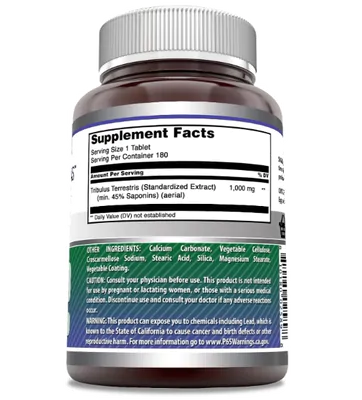 Tribulus Extracto 15000mg, 180 Comprimidos, Amazing Formulas