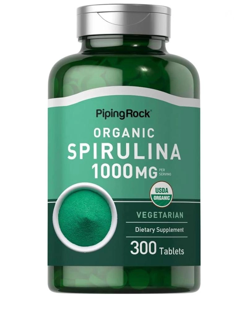 Spirulina, 1000mg, 300 Tabletas, Pipingrock