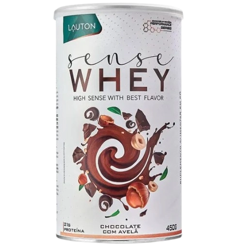 Sense Whey Performance Series, Sabor Chocolate com Avelã, 450g, Lauton Nutrition