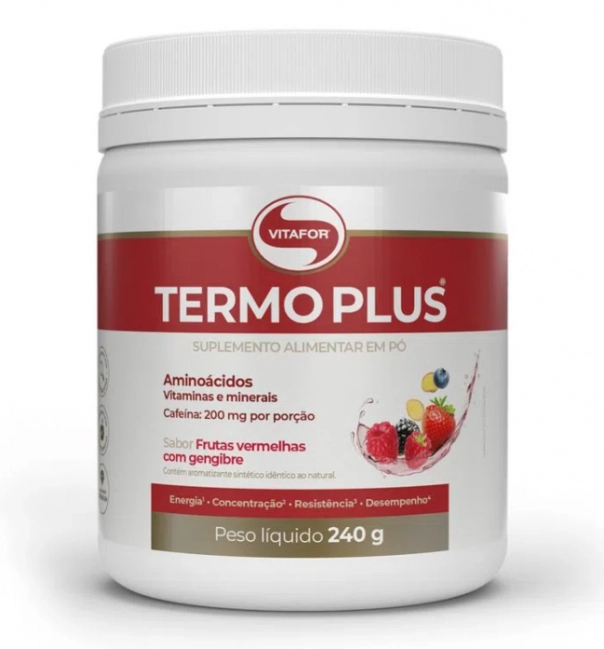 Termo plus, 240g, Sabor frutas vermelhas com gengibre, Vitafor