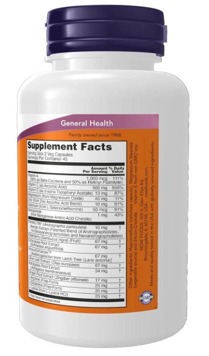 Air Defense, Healthy Immune com Paractin, Suporte Imunológico, 90 Cápsulas, Now