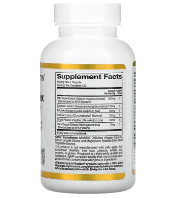 Complexo de Silimarina 300mg, (silymarin) 120 Cápsulas, California Gold