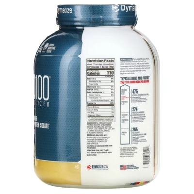  ISO100 Proteína Isolada do Soro do Leite 100%, Sabores, Dymatize