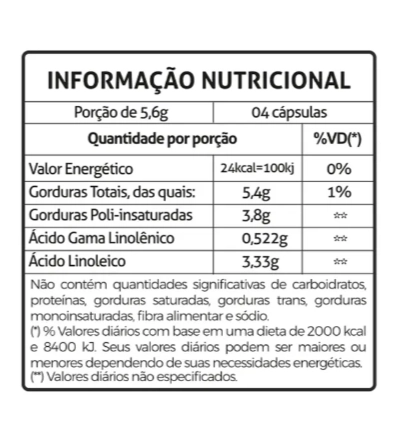 Óleo de Prímula, 1000mg, 60 Cápsulas, Fitoprime